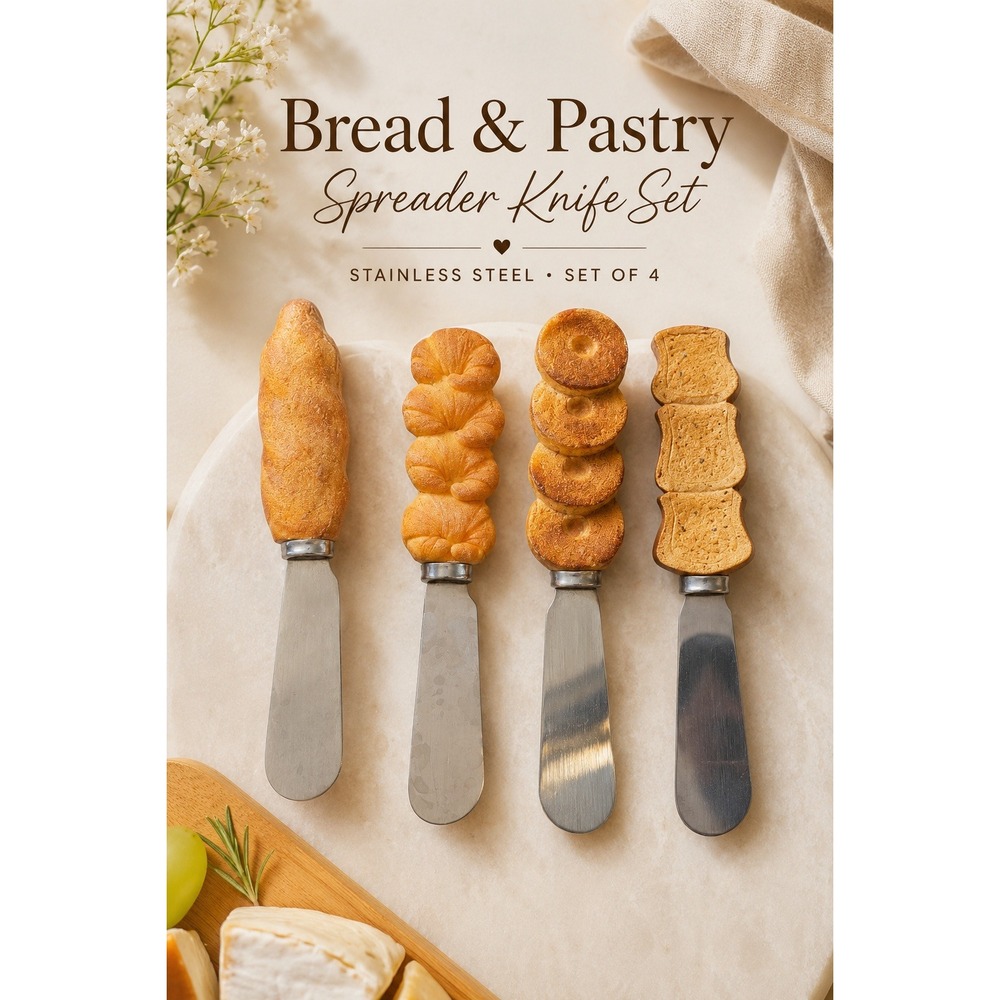 Y2K Cottagecore Bread Handle Spreader Knives Grandmacore Charcuterie Kitchen Set